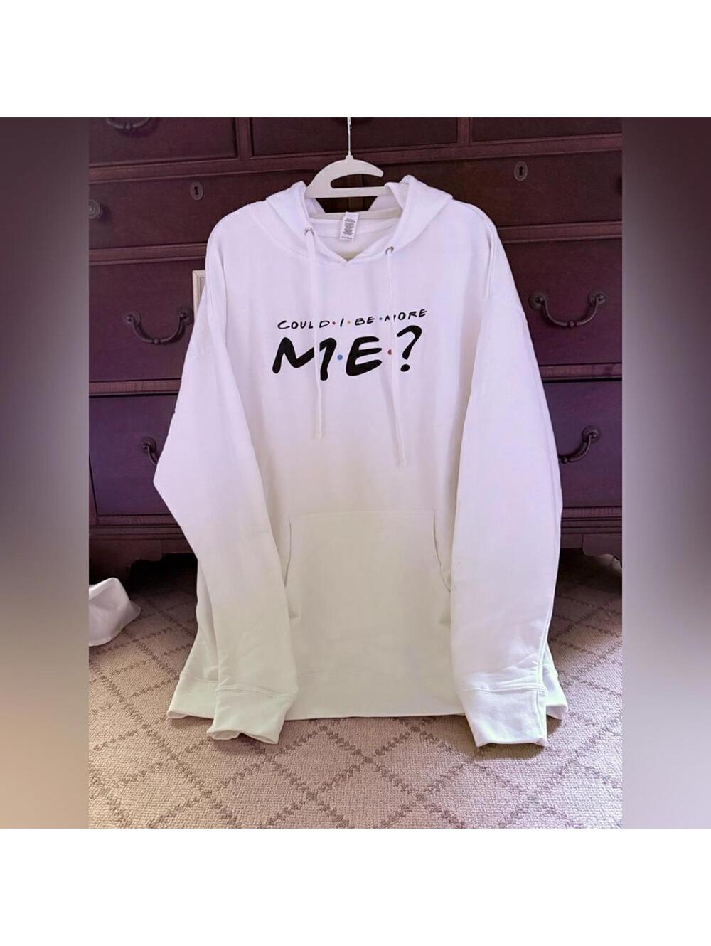 Friends long sleevewhite soft hoody "Could I Be More ME?" special drop XL NWOT